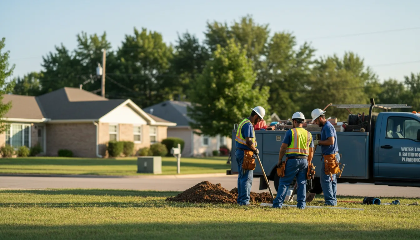 Residential water line and bathroom plumbing service in Oldwick, NJ